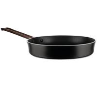 Alessi edo PU113/24 B - Sartén de mango largo (aluminio, revestimiento antiadherente, mango de acero inoxidable con revestimiento PVD), color marrón