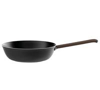 Alessi edo PU114/28 B - Sartén de mango largo (aluminio, revestimiento antiadherente, mango de acero inoxidable con revestimiento PVD), color marrón