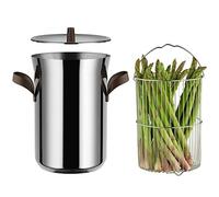 Alessi Edo PU309 , Olla para Espárragos, Acero Inoxidable 18/10, Apta para Cocción por Inducción, Acero