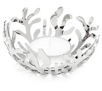 Alessi Mediterraneo Portavelas, Metal, Plateado, 4.01 cm