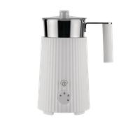 Alessi Espumador de leche Plissé MDL13 W – Multifunción 600 W, jarra acero inoxidable 35 cl, blanco
