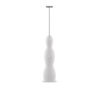 Alessi Pulcina MDL11 W - Batidor Espumador de Leche de Design, en Resina Termoplástica, Batidor de Acero y Batería Recargable, Blanco
