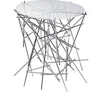 Alessi FC09 Blow up - Mesa Auxiliar (Base de Acero Cromado y Tablero de Cristal)