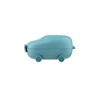 Alessi Food à Porter SA06 Laz - Snack Box con Dos Compartimentos en Forma de Coche de Juguete en Resina Termoplástica, Libre de BPA, Azul