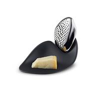 Alessi Forma ZH03 - Rallador de Design, Acero Inoxidable 18/10 y Base de Melamina