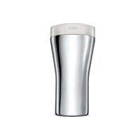 Alessi Taza de viaje Caffa GIA24 W – Doble pared Acero inox 18/10 y resina termoplástica, Blanco