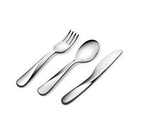 Alessi Giro Kids Collection UNS06S3 , Juego de Cubiertos para Niños Para los Primeros Almuerzos Solos, Acero Inoxidable 18/10, Acero