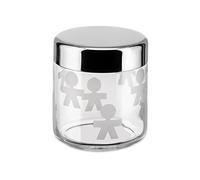 ALESSI Vorratsdose aus Glas GIROTONDO 0,75L Edelstahl plata