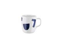 Alessi Itsumo - Yunoki Ware NF08/89 - Mug de Diseño, Uso Diario, Estética Minimalista, en Porcelana Blanca con Decoración de Samiro Yunoki, 30 cl