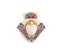 Alessi Jesus ESA05 1 - Figura Niño Jesús para Belén en Porcelana con Calcas Aplicadas a Mano y Detalles en Oro de 24 Quilates, Multicolor