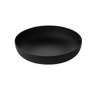 Alessi Jm17/21 BT - Cesta de Design Redonda, Acero Coloreado con Resina Epoxi y Decoración en Relieve, Negra, 21 cm