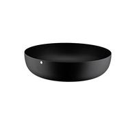 Alessi Jm17/24 BT - Cesta de Design Redonda, Acero Coloreado con Resina Epoxi y Decoración en Relieve, Negra, 24 cm