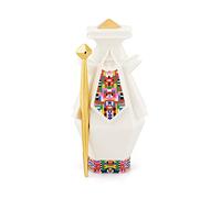 Alessi Joseph ESA05 3 - Figura José para Belén en Porcelana con Calcas Aplicadas a Mano y Detalles en Oro de 24 Quilates, Multicolor