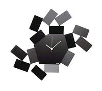 Alessi - La Stanza Dello Scirocco MT19 B - Reloj de Pared Analógico de Diseño, en Acero Colorado con Resina Epoxìdica, Negro