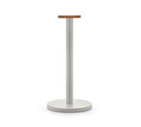 Alessi Mattina BG05 WG - Portarrollos de Cocina de diseño, en Acero de Colores con Resina epoxi y Perilla en Madera de bambú, Gris cálido