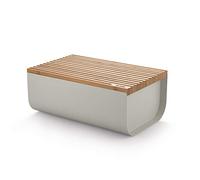 Alessi Panera de diseño Mattina BG03 WG – Acero con resina epoxi y bambú – Gris cálido
