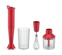 Alessi MDL10S R Batidora de Mano Plissé Roja con Accesorios - Diseño de Michele De Lucchi