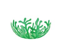 Alessi Mediterraneo ESI01/25GR - Frutero de Design, en Acero Colorado con Resina Epoxidica, Diámetro 25 cm, Verde