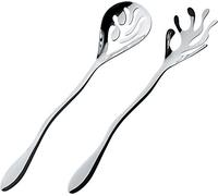 Alessi Mediterraneo | ESI16SET Set de Cubiertos para Ensalada, Acero, Pulido