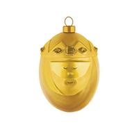 Alessi Melchiorre AMJ13 9 GD Bola de Diseño de Árbol de Navidad con el Magus Melchor en Vidrio Soplado, Decorada a Mano, Oro