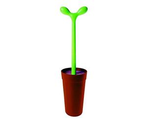 Alessi Merdolino - Escobilla de baño de resina termoplástica, color marrón