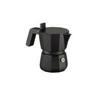 Alessi Moka DC06/1 B - Cafetera para Café Exprés de Design, Mango y Mando en PA, 1 Taza, Negro