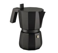 Alessi Moka DC06/6 B - Cafetera para Café Exprés de Design, Mango y Mando en PA, 6 Tazas, Negro