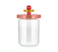 Alessi Mr. Sottsass, Suppose ES16/100 2 - Diseño Tarro Hermético de Vidrio con Tapa en Madera de Haya, Rosa, Roja y Amarilla