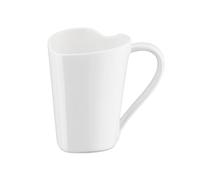 Alessi Mug To MMI24 - Taza de Design, en Forma de Corazón, en Bone China, Blanco
