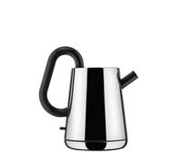 Alessi NE01/80 B - Lámpara Eléctrica de Diseño Hervidor de Agua, Acero Inoxidable 18/10, Asa, Tapa y Pico Vertedor de Resina Termoplástica, Enchufe Europeo, 2000-2400 W, 0,80 Litros, Color Negro
