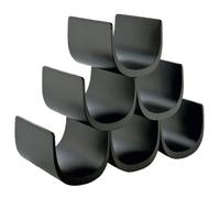 ALESSI - NOE GIA13 B - Botellero Componibile de Diseño para Botellas de Vino, 6 Compartimentos, Resina Termoplástica, Negro