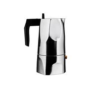 Alessi Ossidiana - Cafetera (aluminio, asa de resina termoplástica negra)