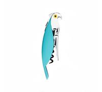 Alessi | Parrot AAM32 AZ - Sacacorchos de diseño para Sommelier, Aluminio Fundido y PC, Azul Claro