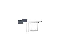 Alessi Plissé MDL08RA G - Dos Pinzas para Tostador de Diseño, en Acero Inoxidable y Resina Termoplástica, Gris