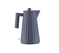 Alessi Plissé MDL06 G/UK - Hervidor Eléctrico de Design, en Resina Termoplástica, Enchufe Inglés 2400W, 170cl, Gris