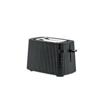 Alessi Plissé MDL08 B - Tostador de Diseño, en Resina Termoplástica, Seis Niveles de Dorado, Enchufe Europeo, 850 W, Negro