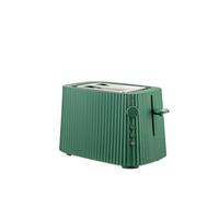 Alessi Plissé MDL08 GR - Tostador de Diseño, en Resina Termoplástica, Seis Niveles de Dorado, Enchufe Europeo, 850 W, Verde