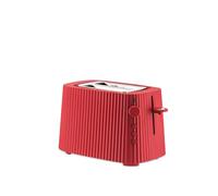 Alessi Plissé MDL08 R - Tostador de Diseño, en Resina Termoplástica, Seis Niveles de Dorado, Enchufe Europeo, 850 W, Rojo