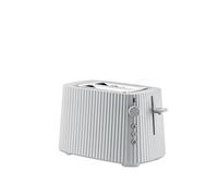 Alessi Plissé MDL08 W - Tostador de Diseño, en Resina Termoplástica, Seis Niveles de Dorado, Enchufe Europeo, 850 W, Blanco