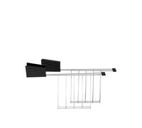 Alessi Plissé MDL08RA B - Dos Pinzas para Tostador de Diseño, en Acero Inoxidable y Resina Termoplástica, Negro