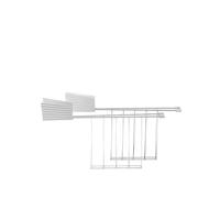 Alessi Plissé MDL08RA W, Dos Pinzas para Tostador de Diseño, en Acero Inoxidable y Resina Termoplástica, Blanco