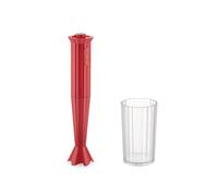 Alessi Batidora de inmersión Plissé MDL10 R 500W vaso graduado resina termoplástica rojo