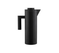 Alessi Plissé MDL12 B - Jarra Térmica de Diseño, Vidrio Térmico Interior de Doble Pared, en Resina Termoplástica, 100 cl, Negro