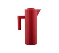 Alessi Plissé MDL12 R - Jarra Térmica de Diseño, Vidrio Térmico Interior de Doble Pared, en Resina Termoplástica, 100 cl, Rojo