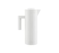 Alessi Plissé MDL12 W, Jarra Térmica de Diseño, Vidrio Térmico Interior de Doble Pared, en Resina Termoplástica, 100 cl, Blanco