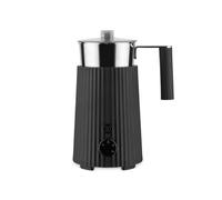 Alessi Plissé MDL13 B, Espumador de Leche de Inducción Multifunción, en Resina Termoplástica, Jarra en Acero Inoxidable, Enchufe Europeo, 600 W, 35 cl, Negro