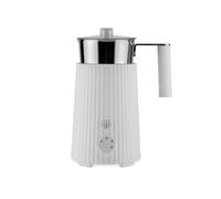 Alessi Plissé MDL13 W - Espumador de Leche de Inducción Multifunción, en Resina Termoplástica, Jarra en Acero Inoxidable, Enchufe Europeo, 600 W, 35 cl, Blanco