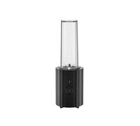 Alessi Plissé MDL17 B - Batidora Personal de Diseño, en Resina Termoplástica, con Recipientes Graduados y Mini Picadora en PCGT, Enchufe Europeo 380 W, Negro