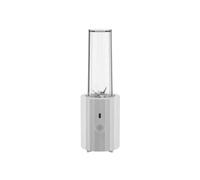 Alessi Plissé MDL17 W, Batidora Personal de Diseño, en Resina Termoplástica, con Recipientes Graduados y Mini Picadora en PCGT, Enchufe Europeo 380 W, Blanco
