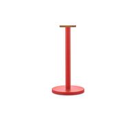 Alessi Mattina BG05 R - Soporte para Rollo de Cocina, de Acero Coloreado con Resina epoxi y Perilla en Madera de bambú, Rojo